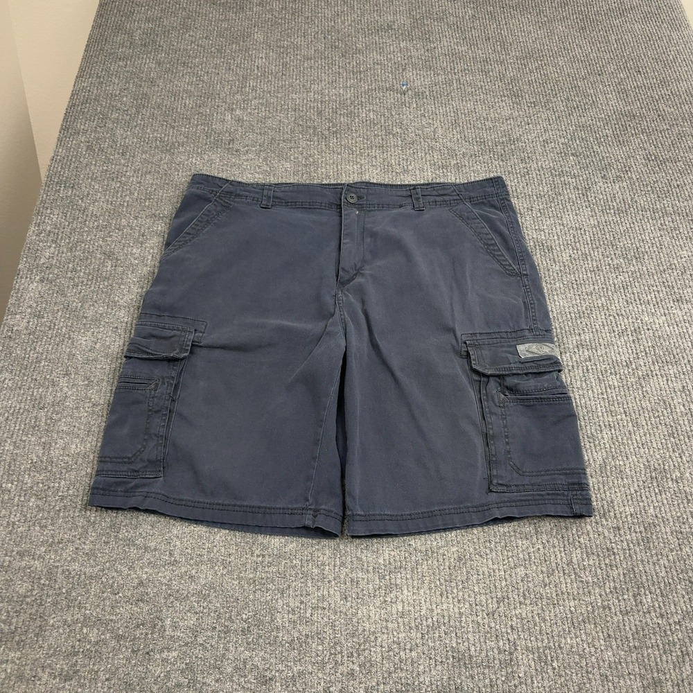 Unionbay Cargo Shorts Mens 42 Blue Cotton Spandex Stretch Pockets‎ Casual Style